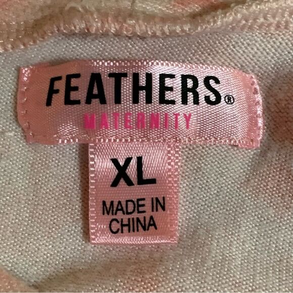 FEATHERS Peach Cream Tie-Dye Women's Maternity Sweatshirt XL. - Picture 9 of 12